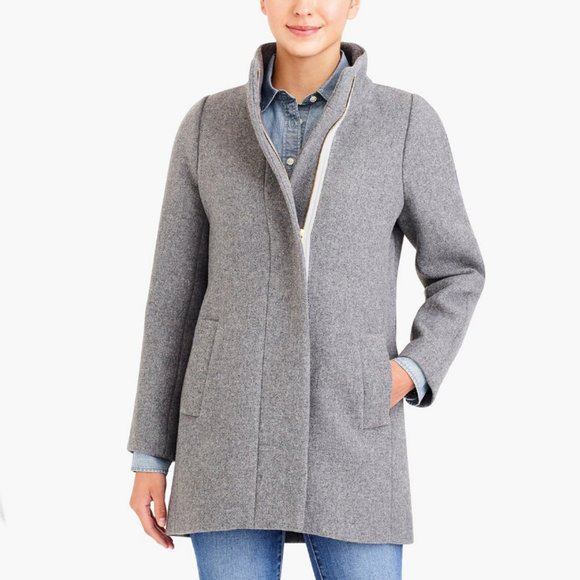 J. Crew Jackets & Blazers - J.Crew Mercantile Heather Gray City Wool-Blend Winter Coat - Women | Size 6